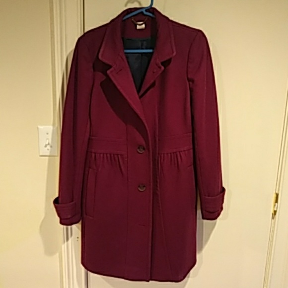 J Crew Wool Purple Winter Coat - Picture 1 of 4